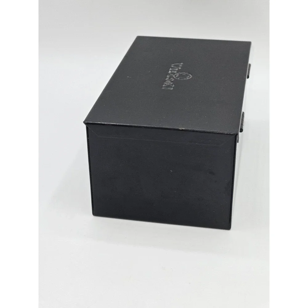 Vintage Wilson England Goggles Case Black Metal Hinged Box Storage